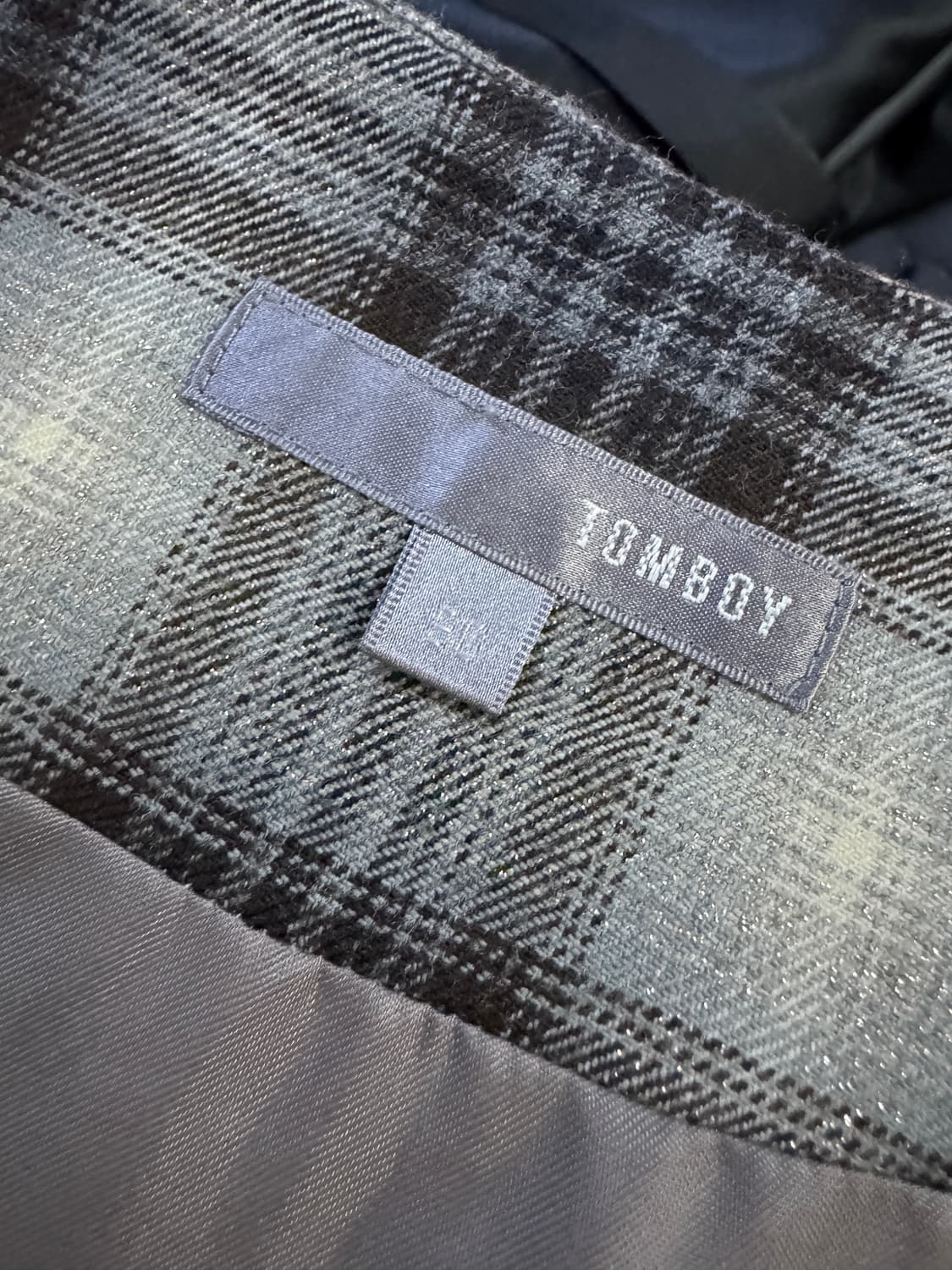 여성 톰보이 Tomboy 플란넨 울 체크 원피스 S 상품이미지3