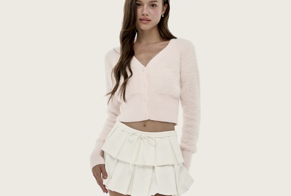 클리시어 핑크 가디건  상품이미지3