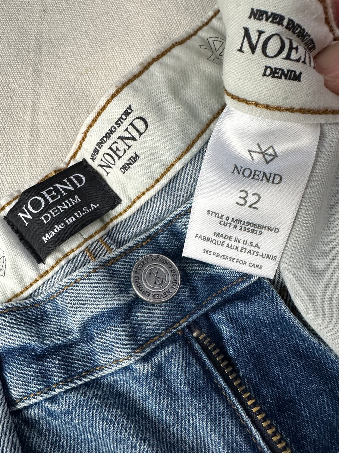 NOEND USA 와이드 디스트로이드 데님팬츠 32 상품이미지6