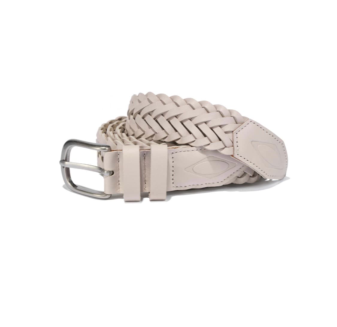 미스치프 BRAIDED LEATHER BELT_LIGHT PINK GRE 상품이미지1