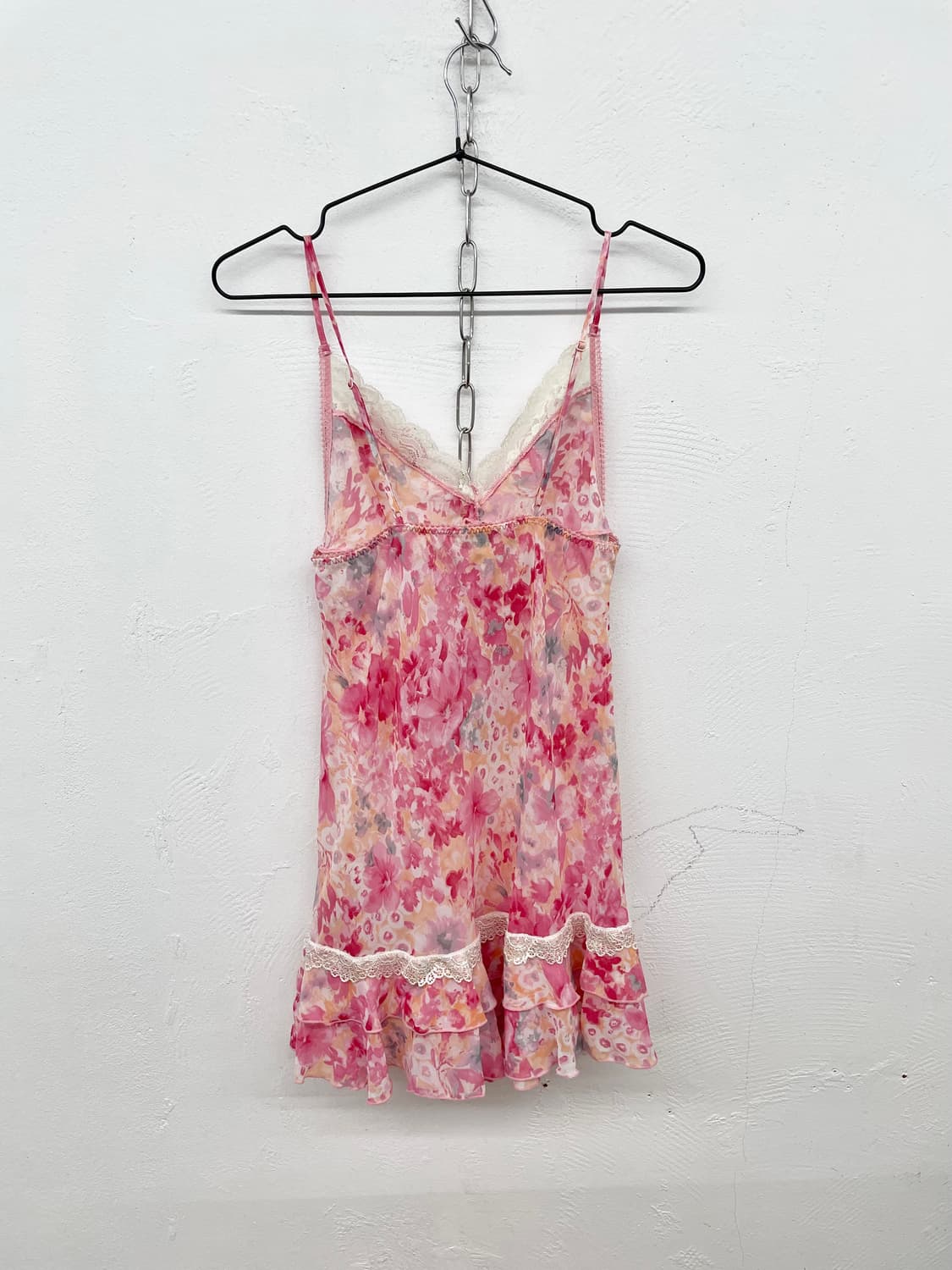 에블린 핑크 플로럴 프릴 슬립 상품이미지6