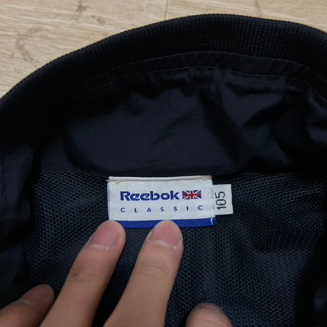 리복 올드스쿨 로고 사이드라인 바람막이 자켓 [네이비] XL/105 상품이미지5