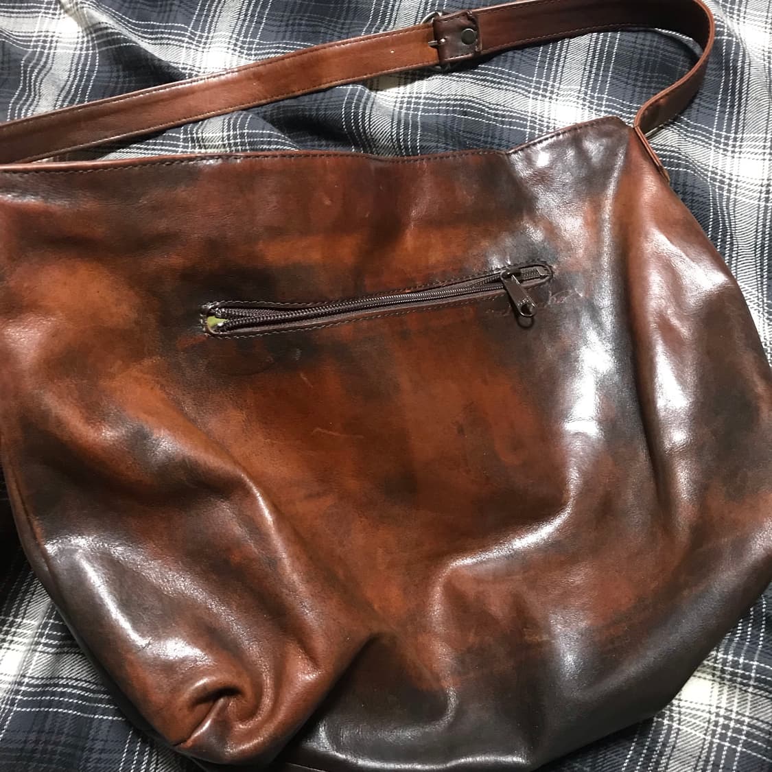 재팬 80-90s 리얼레더 고양이 빈티지 크로스백 상품이미지4