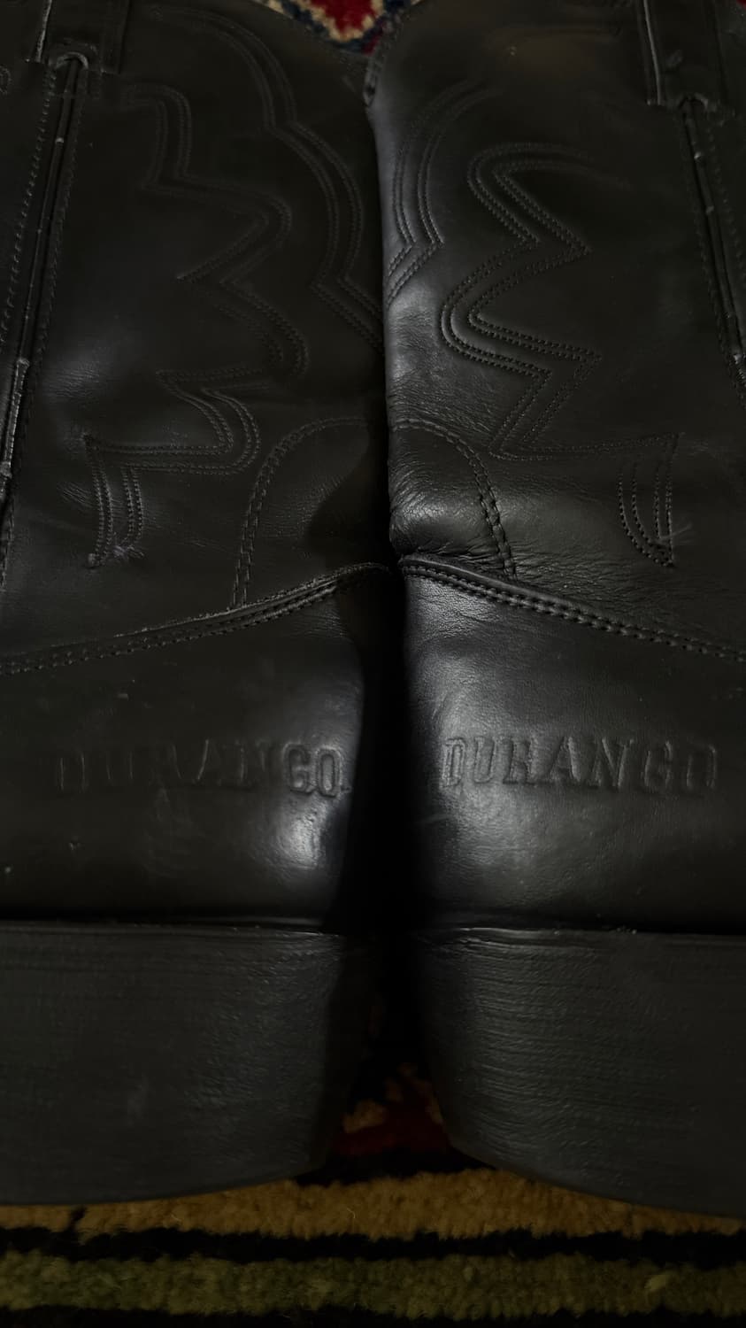 Durango USA Cowboy 블랙 레더 웨스턴 부츠 상품이미지6