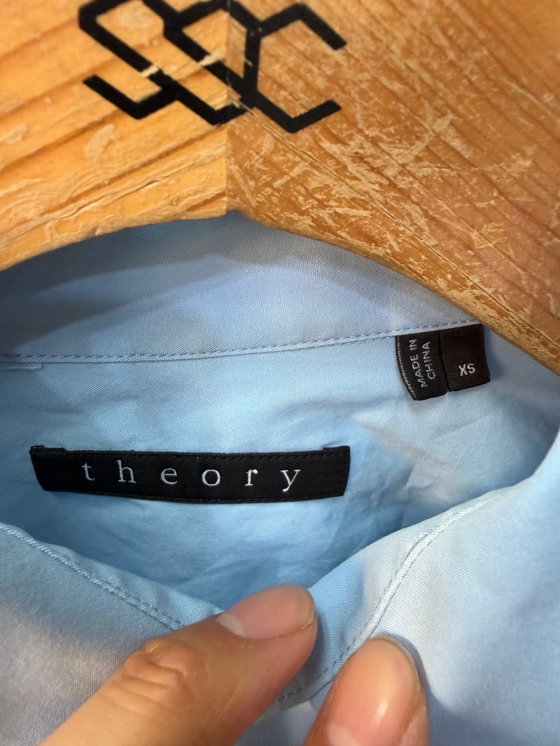 정품) theory 띠어리 여성 루즈핏 하늘색 남방 XS 상품이미지6