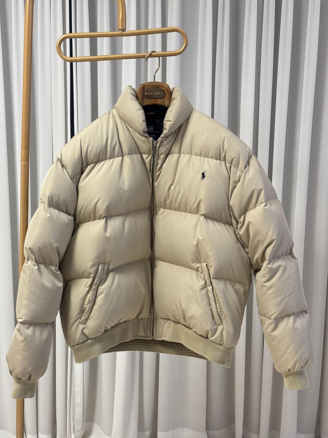 폴로 랄프로렌 베이지 덕다운 패딩점퍼 L 상품이미지1