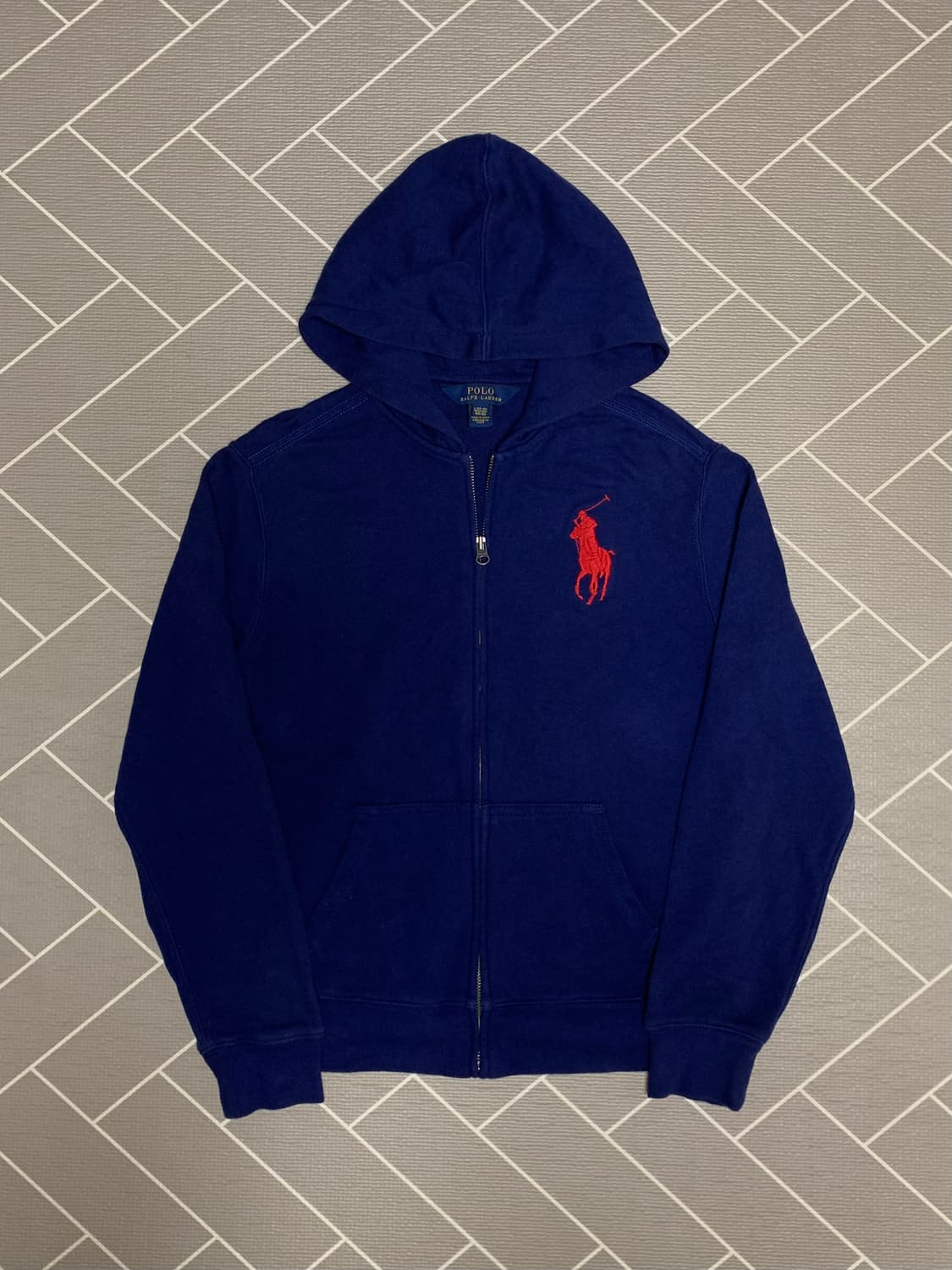 폴로 빅포니 후드집업 네이비 상품이미지2