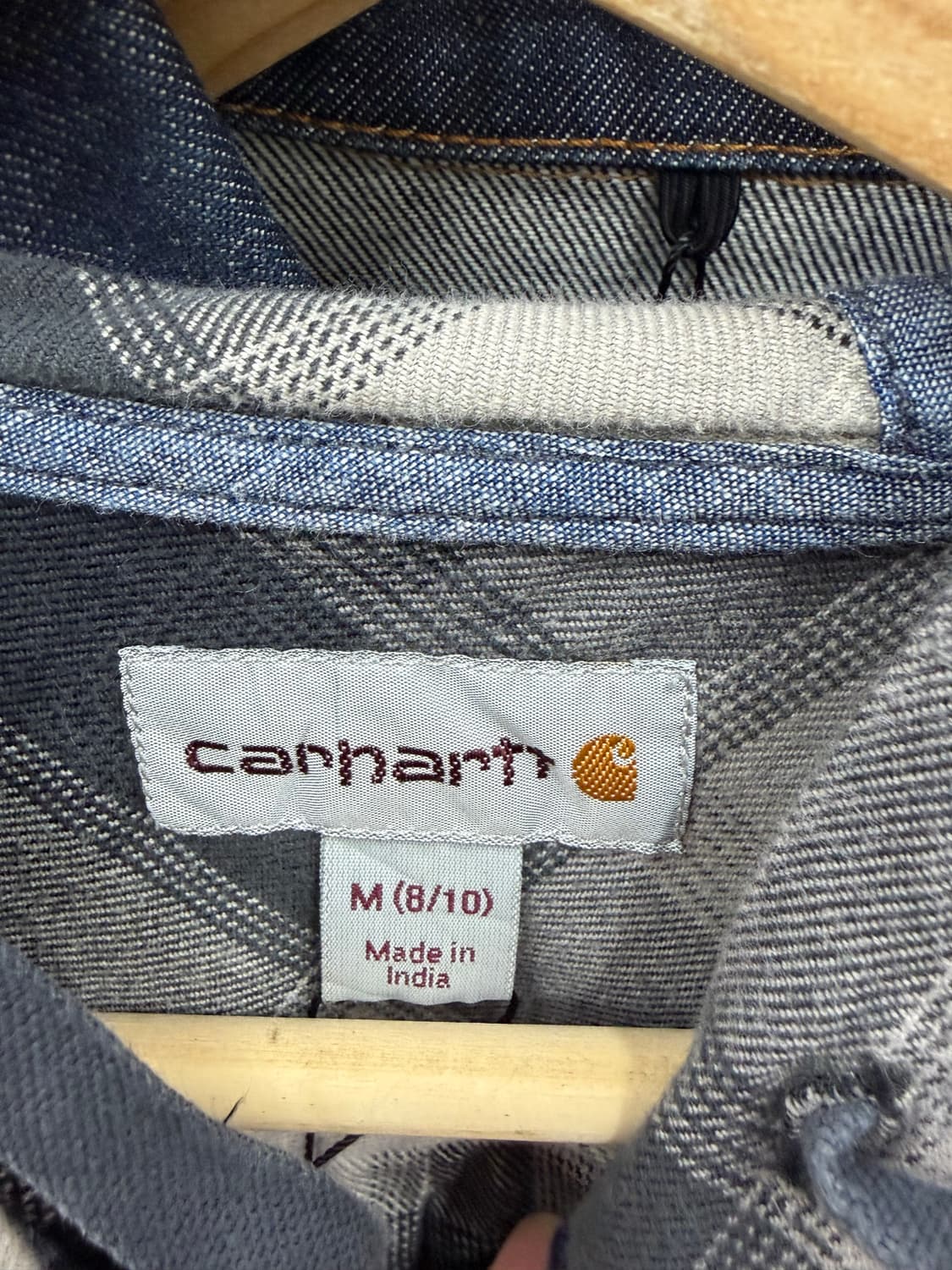 칼하트 블랙/화이트 체크 후드 셔츠 상품이미지7