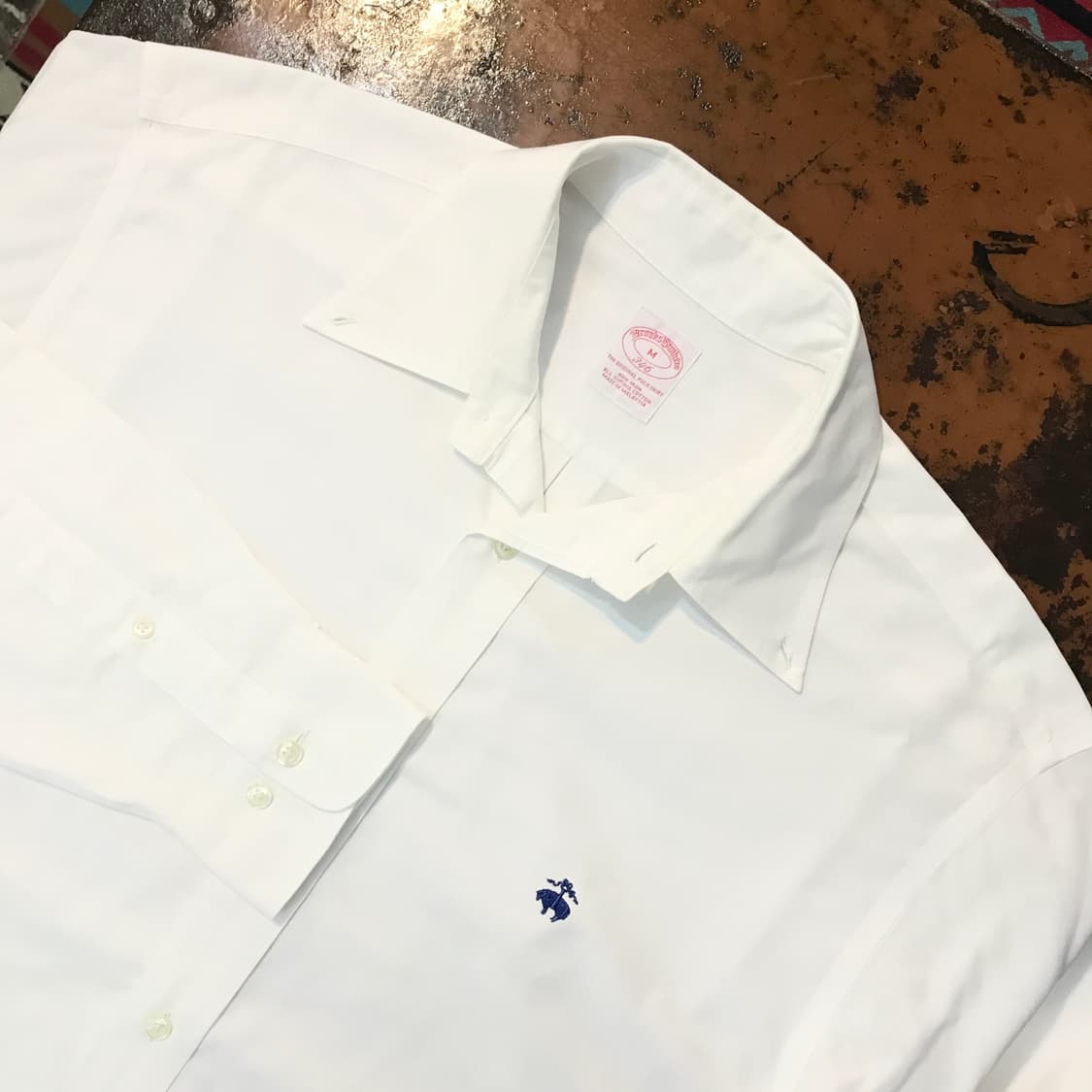 브룩스브라더스 화이트 코튼 셔츠 남성 110 사이즈 상품이미지3