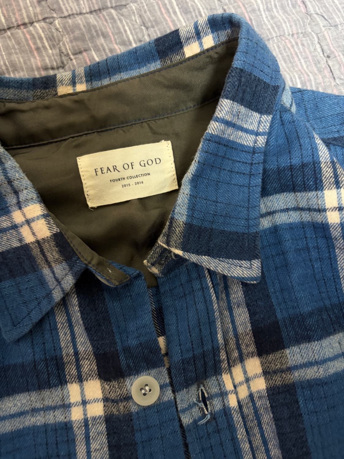 피어오브갓 4th 블루 플란넬셔츠 xl 해 상품이미지4