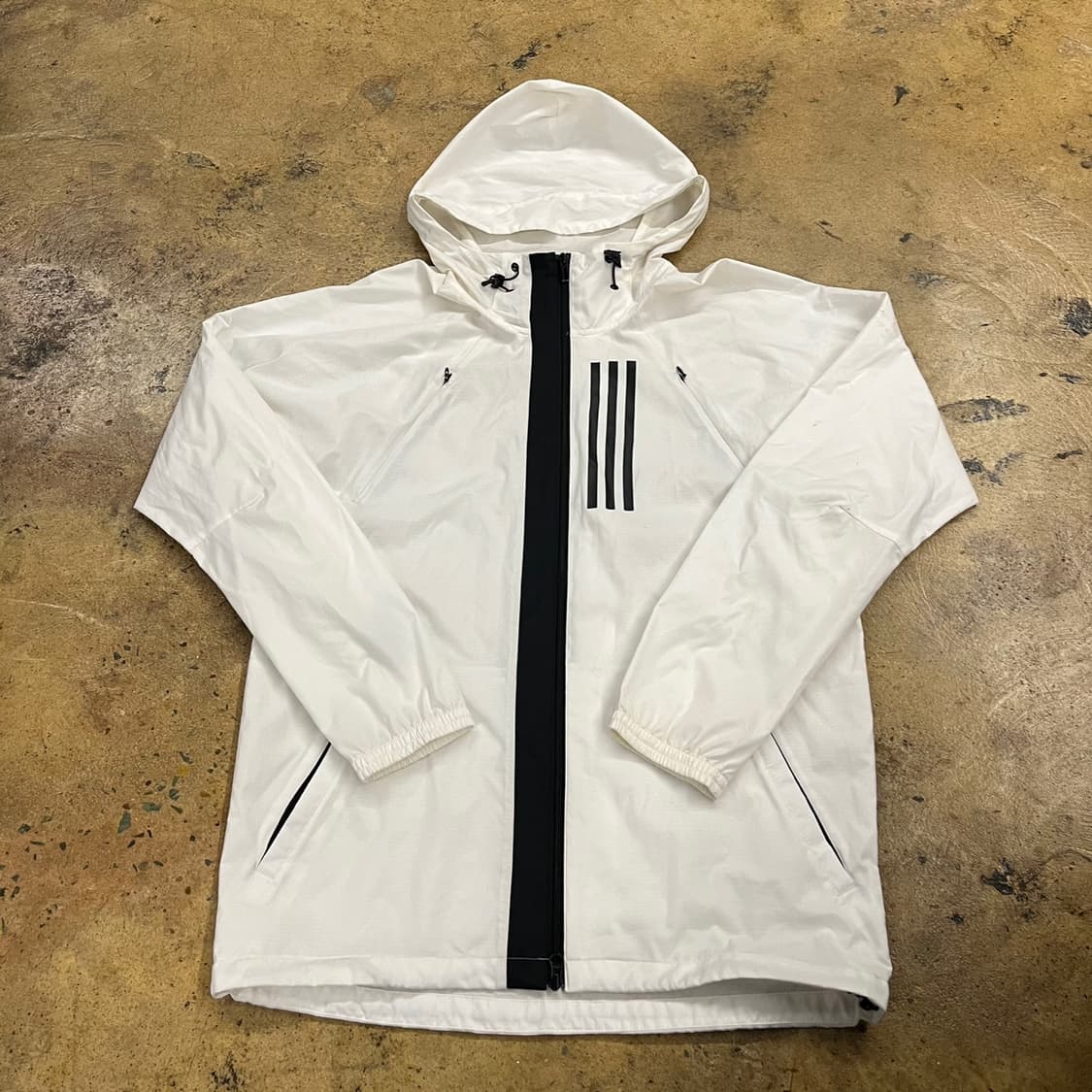 [정품/L] 아디다스 화이트 바람막이 후드 자켓 b16 상품이미지2