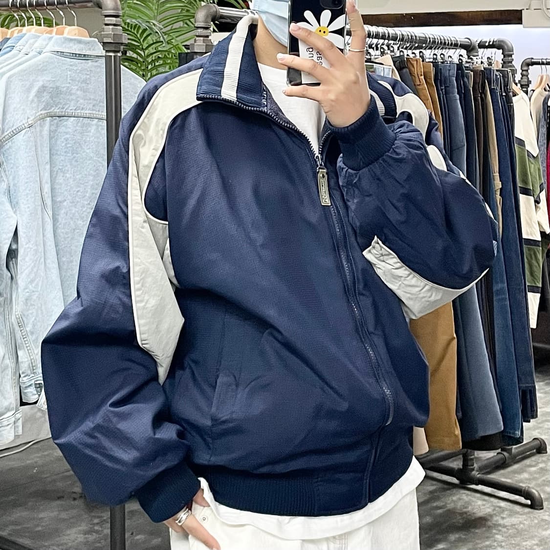 마제스틱 배색 집업자켓 상품이미지1