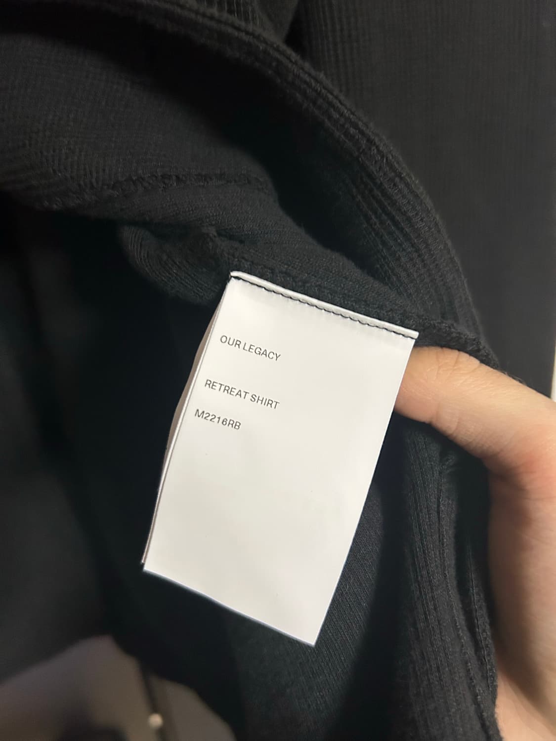 아워레가시 와플 립 리트릿 셔츠 블랙 상품이미지3