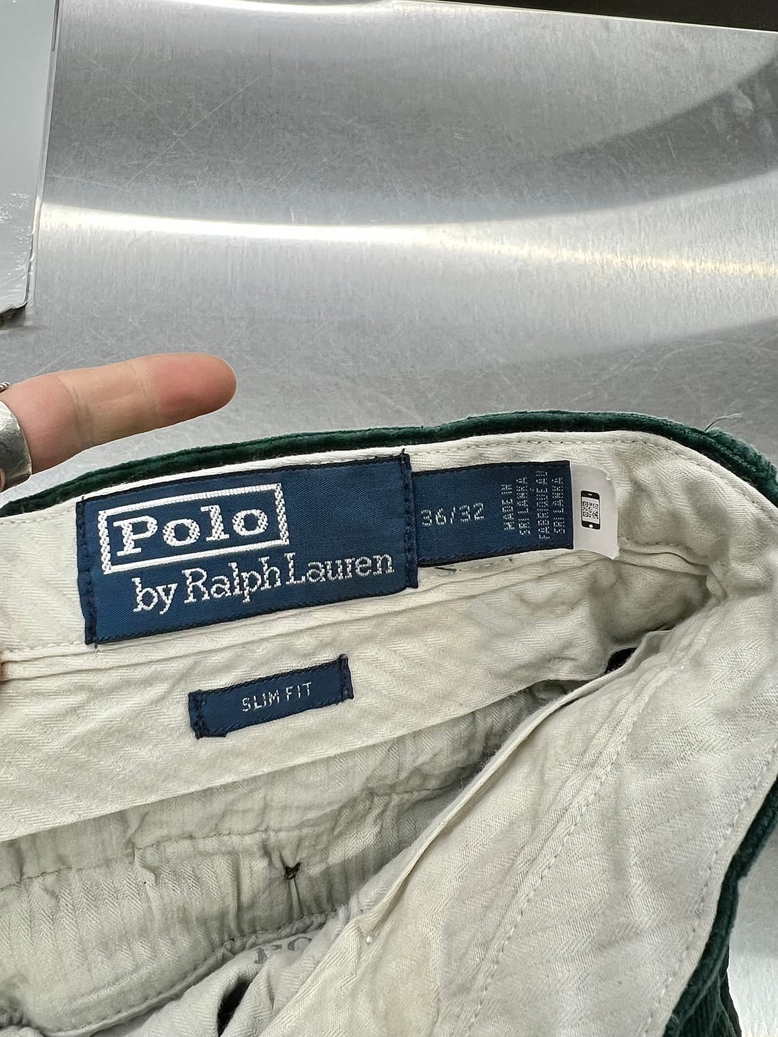 폴로 랄프로렌 딥 그린 베어 스트레치 슬림핏 코듀로이 팬츠 상품이미지7