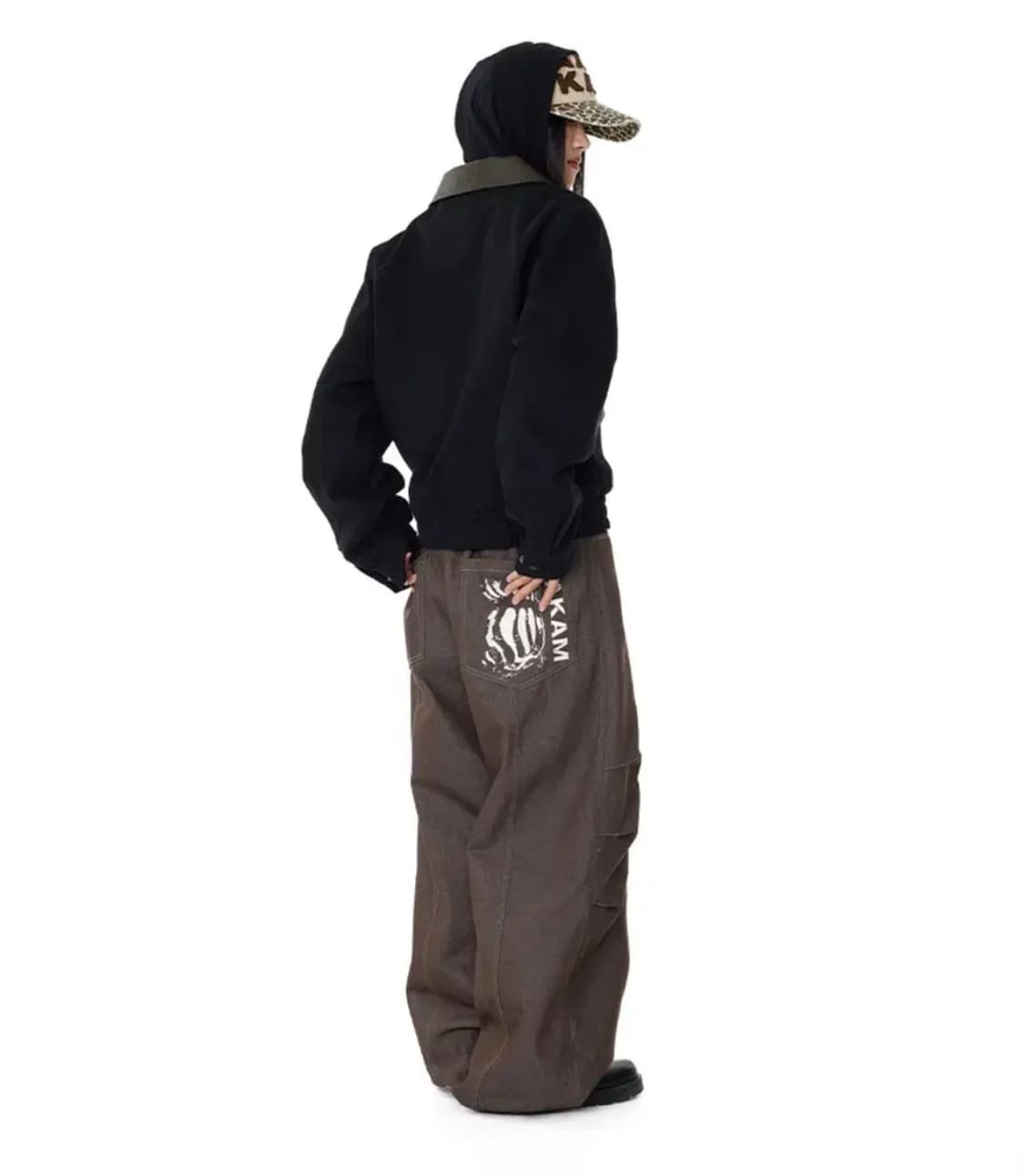 아캄 Knee Pin-tuck Printed Denim Pants 상품이미지2