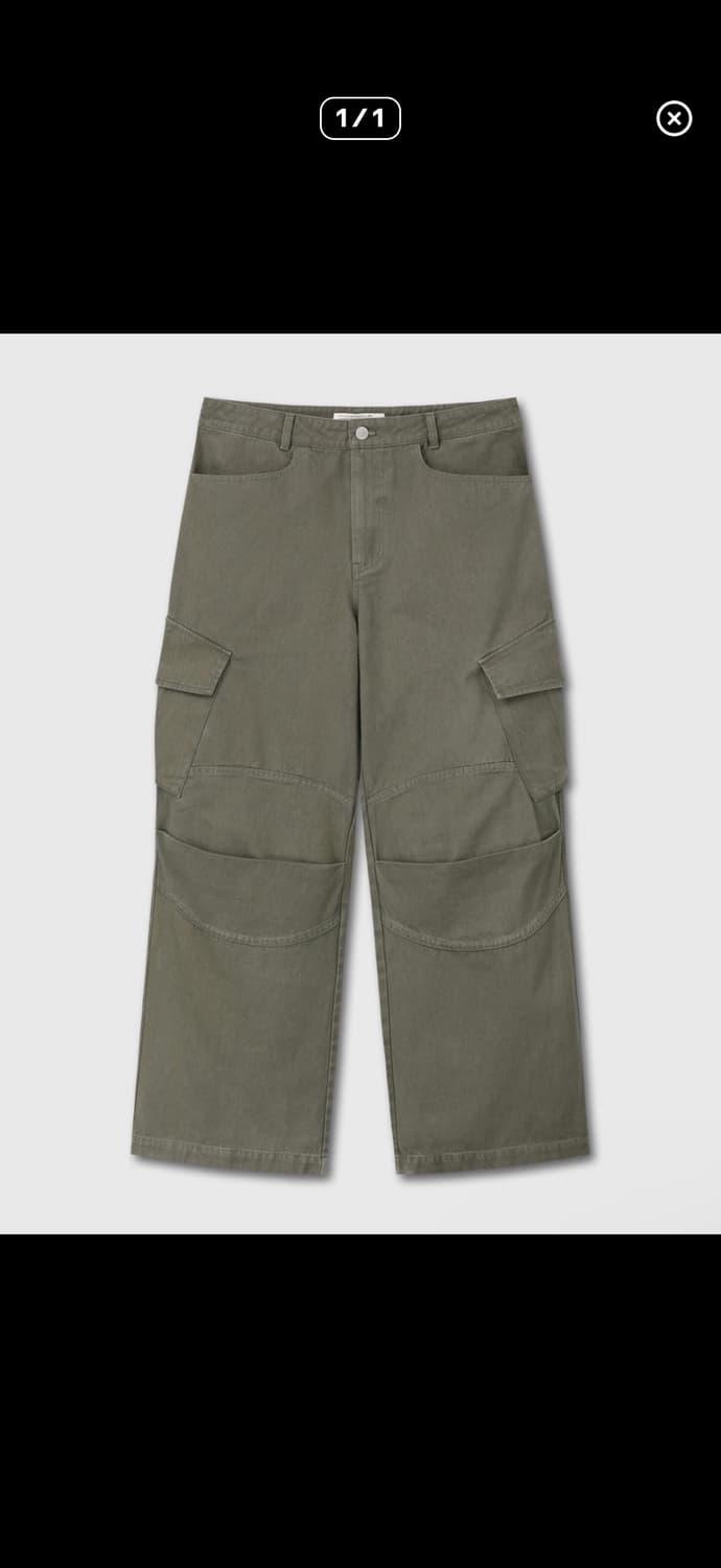 다이브인 X 무민서 [2] 워시드 베른 카고 팬츠(카키) 상품이미지1