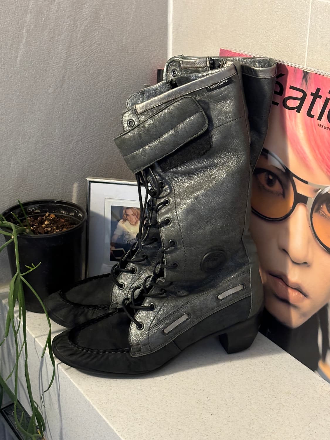 파타가스 레더 레이스업 부츠 상품이미지1