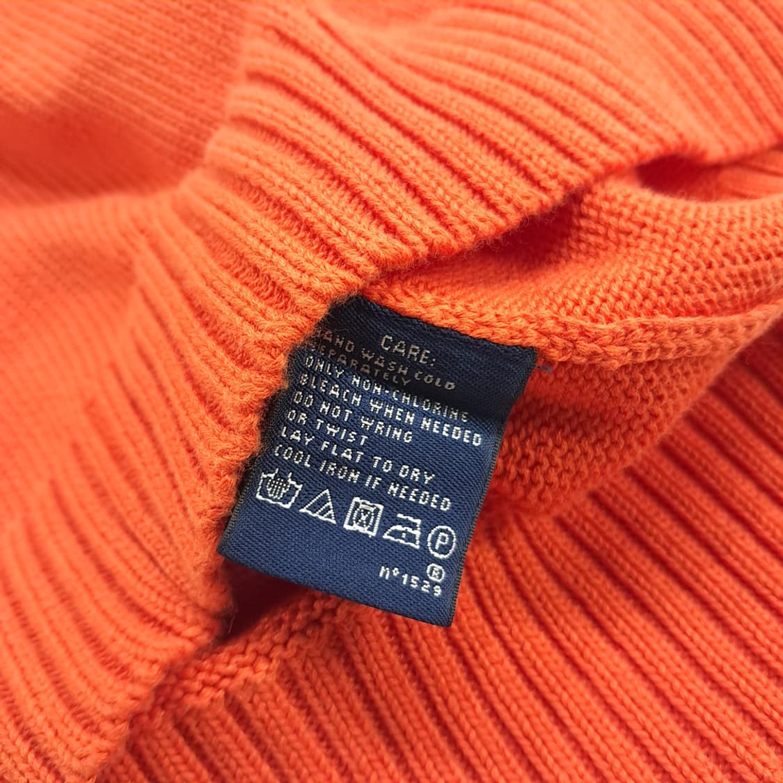 CN744W M 폴로 랄프로렌 오렌지 V넥 긴팔 니트 스웨터 상품이미지7