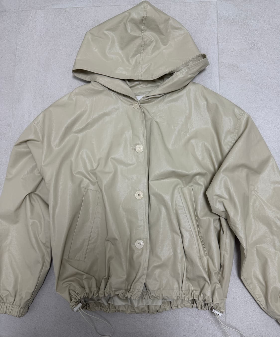 스트링 레인코트 바람막이 점퍼 상품이미지3