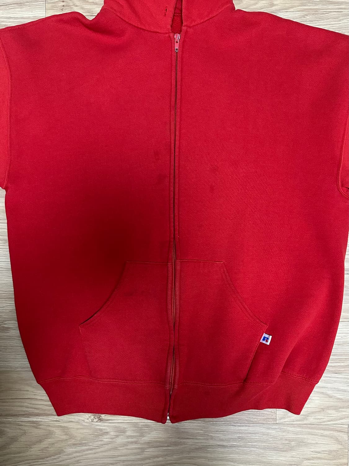 90s 빈티지 러셀 후드집업 레드 XL USA 상품이미지8