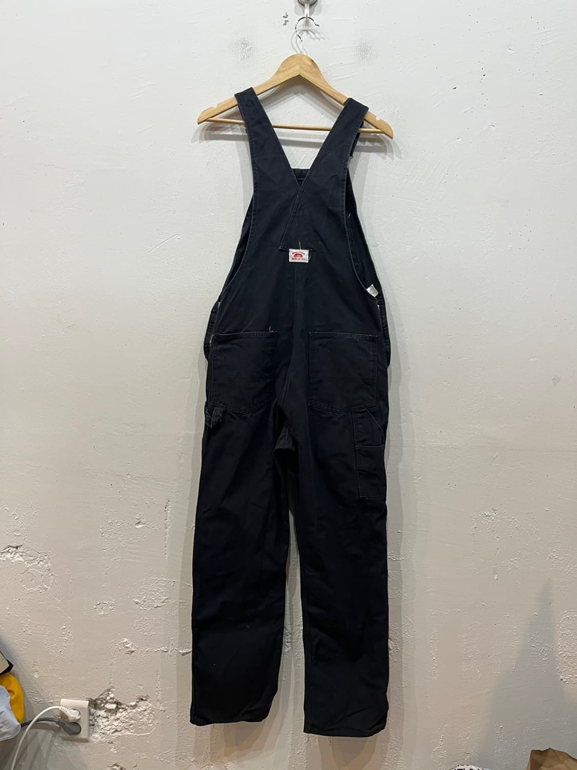 90년대 Round House 캔버스 더블니 오버롤 Made in USA 상품이미지4