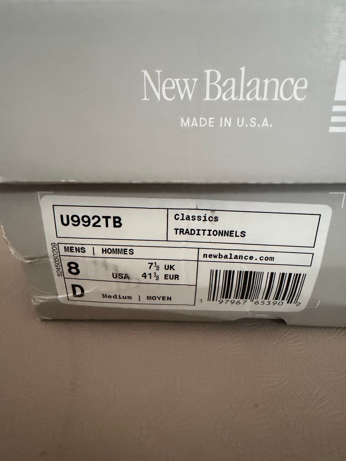 뉴발란스 992 메이드 인 USA 코어 블랙 260 상품이미지3