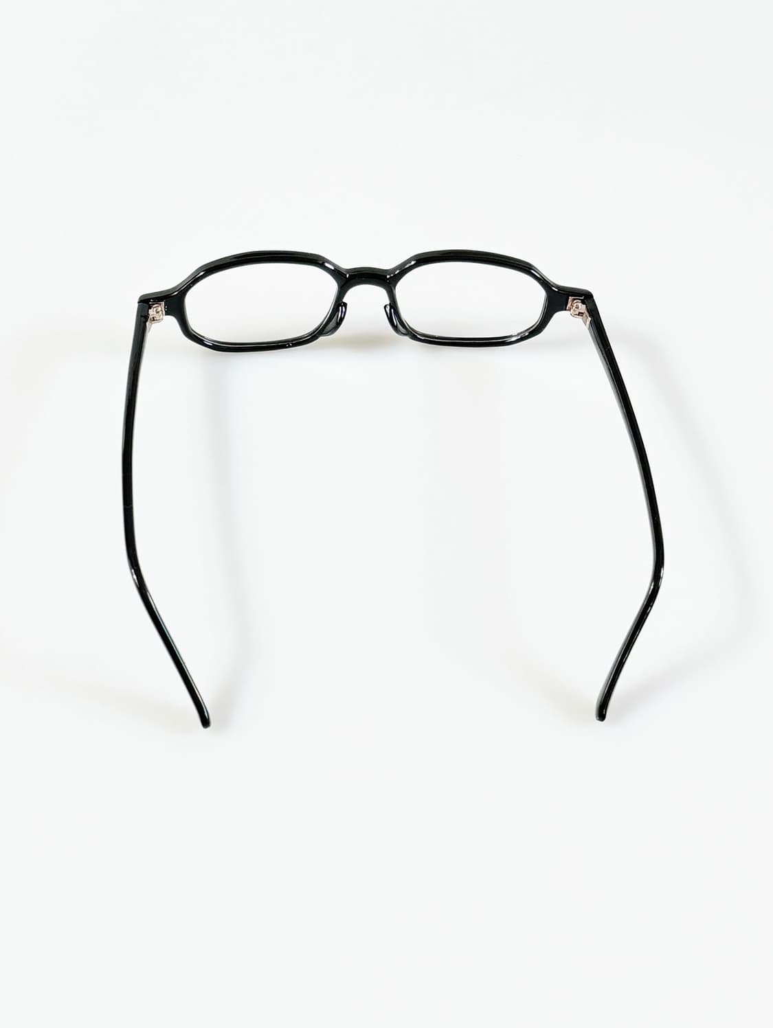 90s 블랙 뿔테 스퀘어 프레임 빈티지 안경 상품이미지5