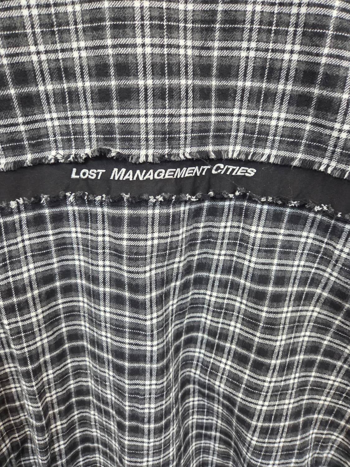 Lmc 레터링 울 체크 셔츠긴팔 대략 L 상품이미지3