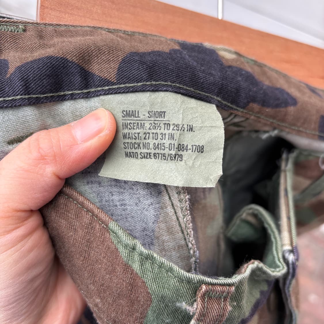 Vintage 90s 오리지널 미군 우드랜드 BDU 팬츠 상품이미지7