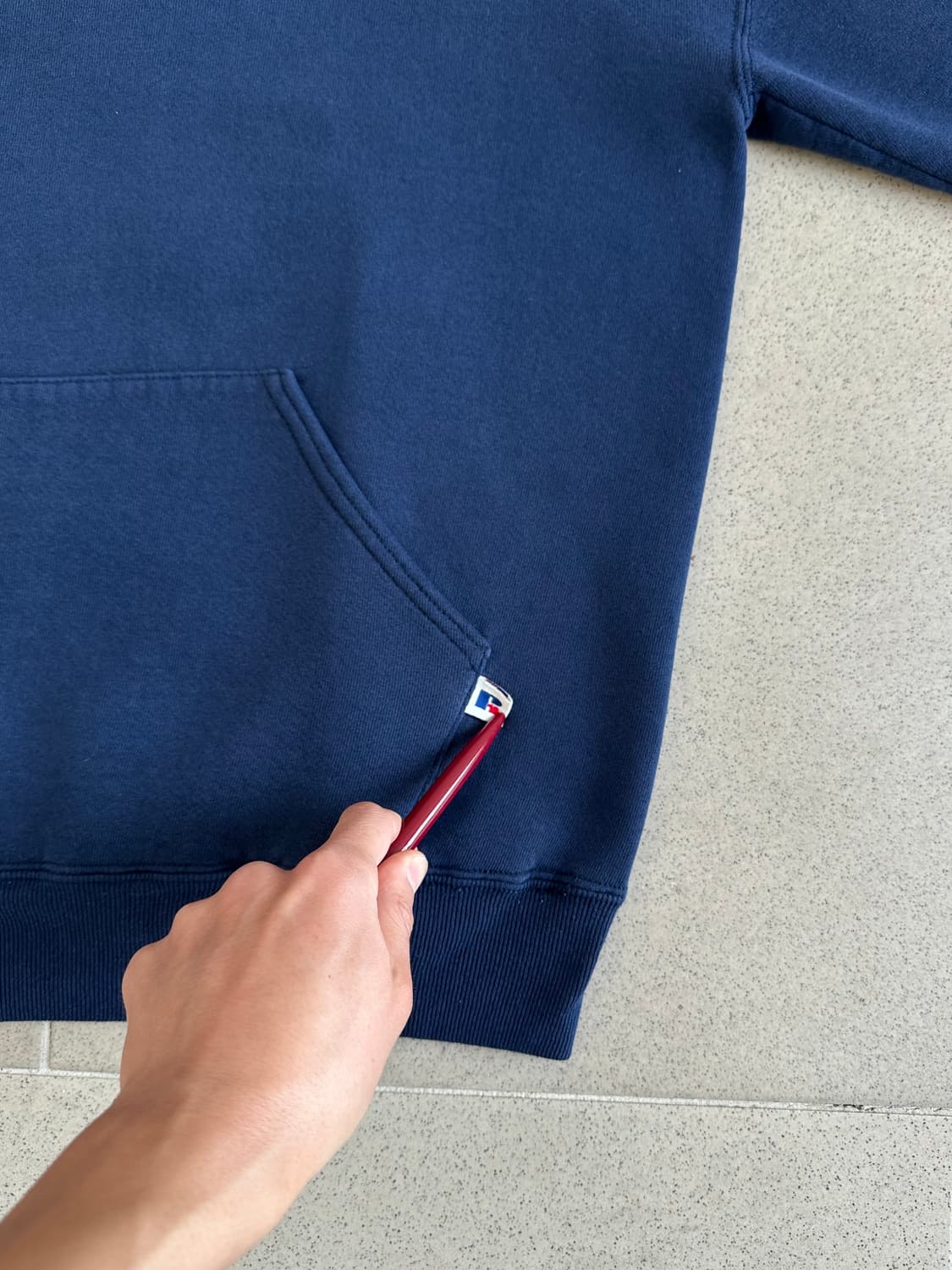 90s 빈티지 러셀 후드 네이비 L USA 상품이미지3