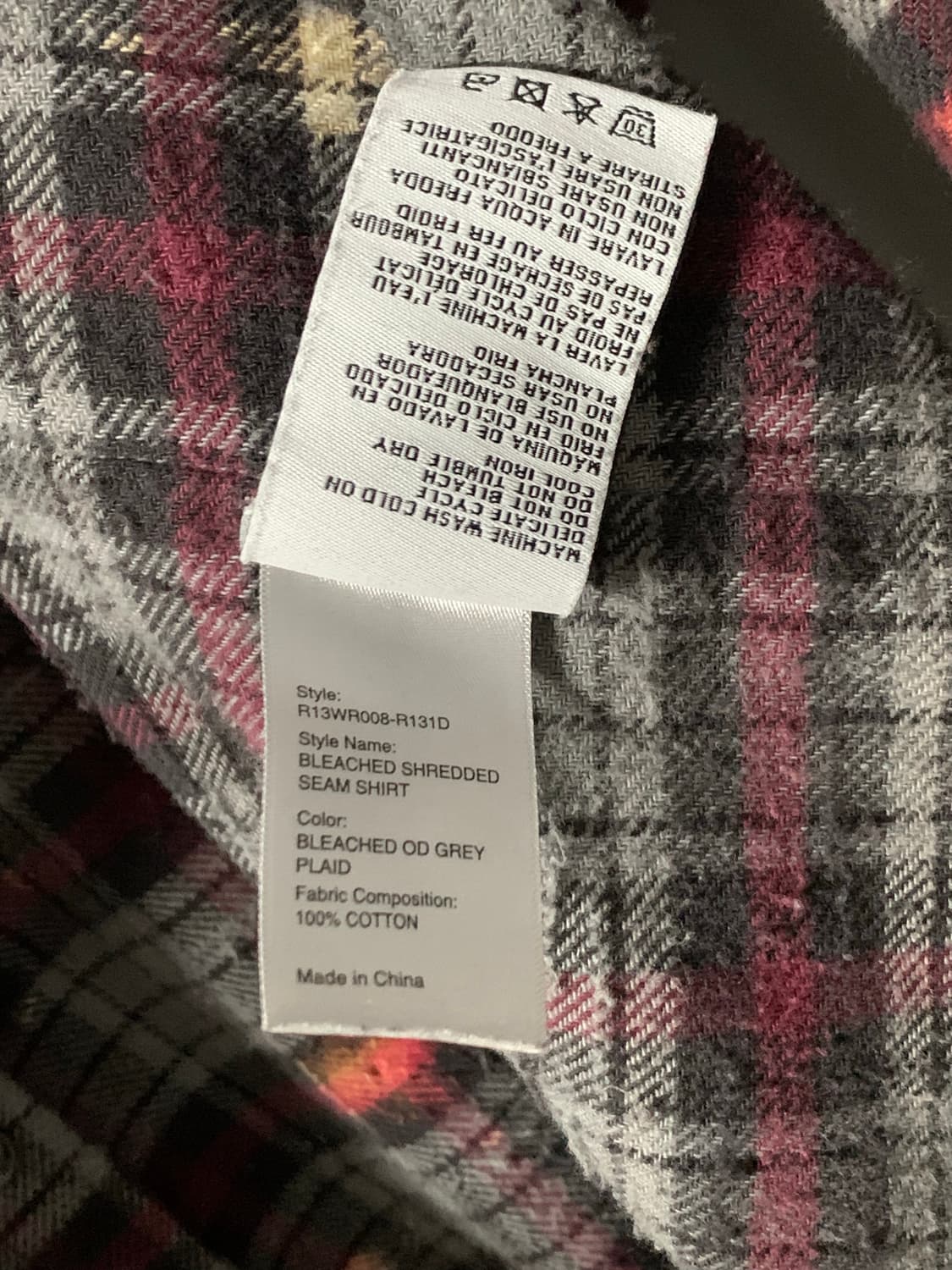 R13 블리치드 셔츠 상품이미지7