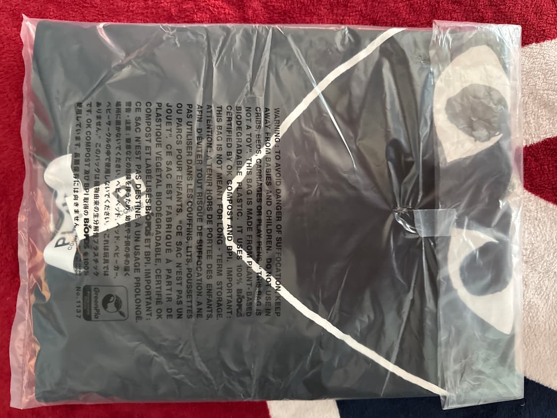 (새상품) (M) 꼼데가르송 인버티드 하트 로고 티셔츠 블랙 상품이미지2