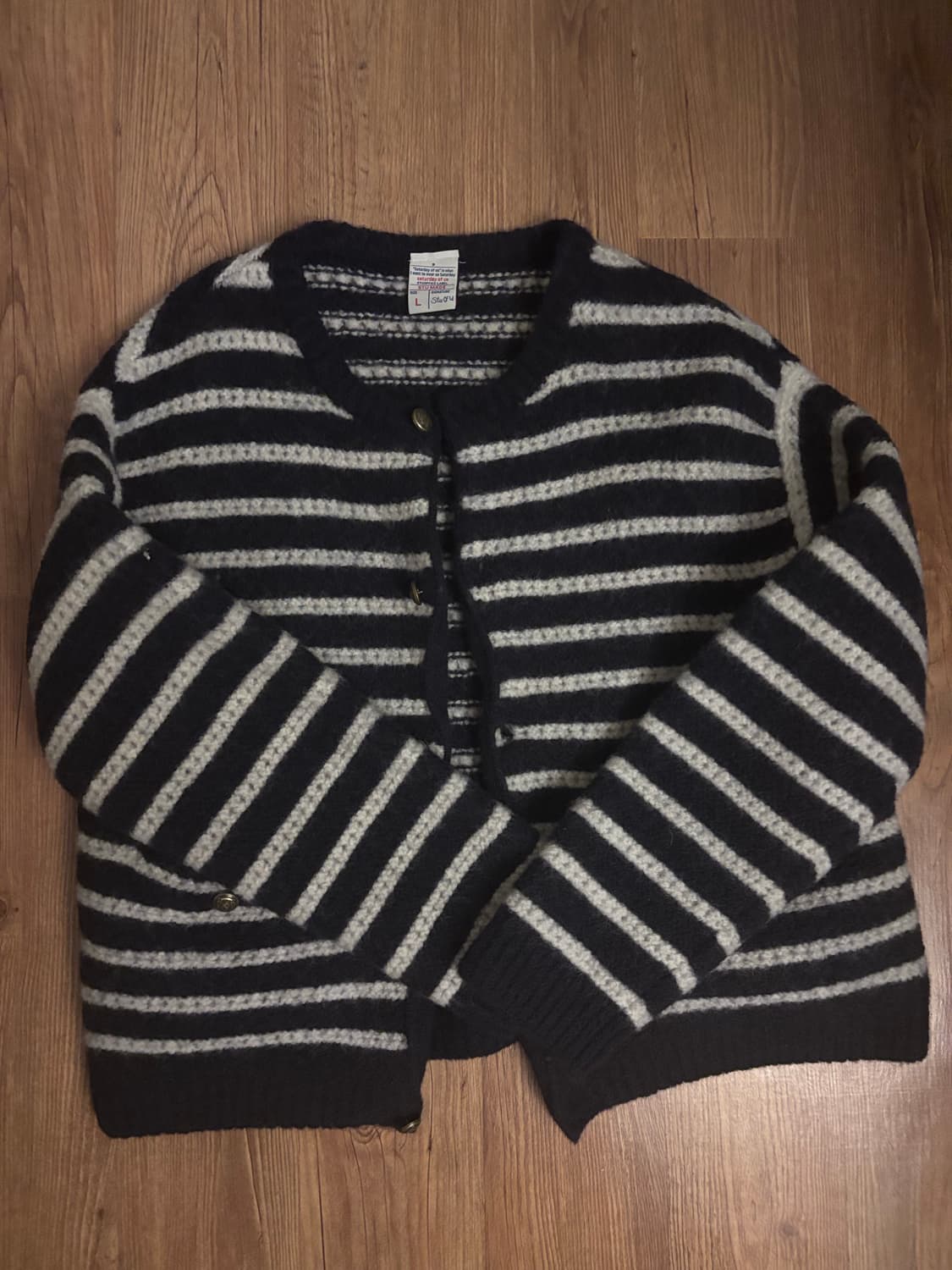 STU 스트라이프 가디건 L 상품이미지1