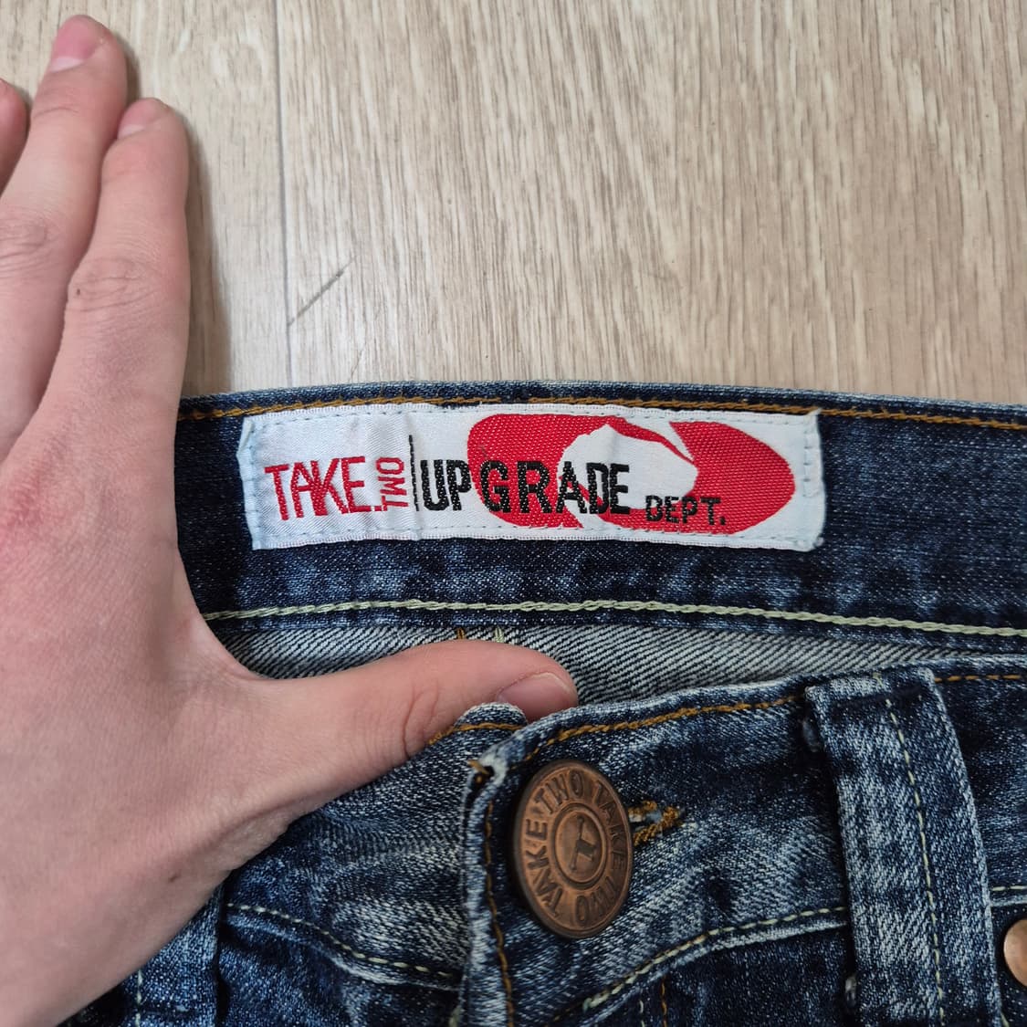 테이크 투 워싱 데님 팬츠 청바지 W34 L33 상품이미지7