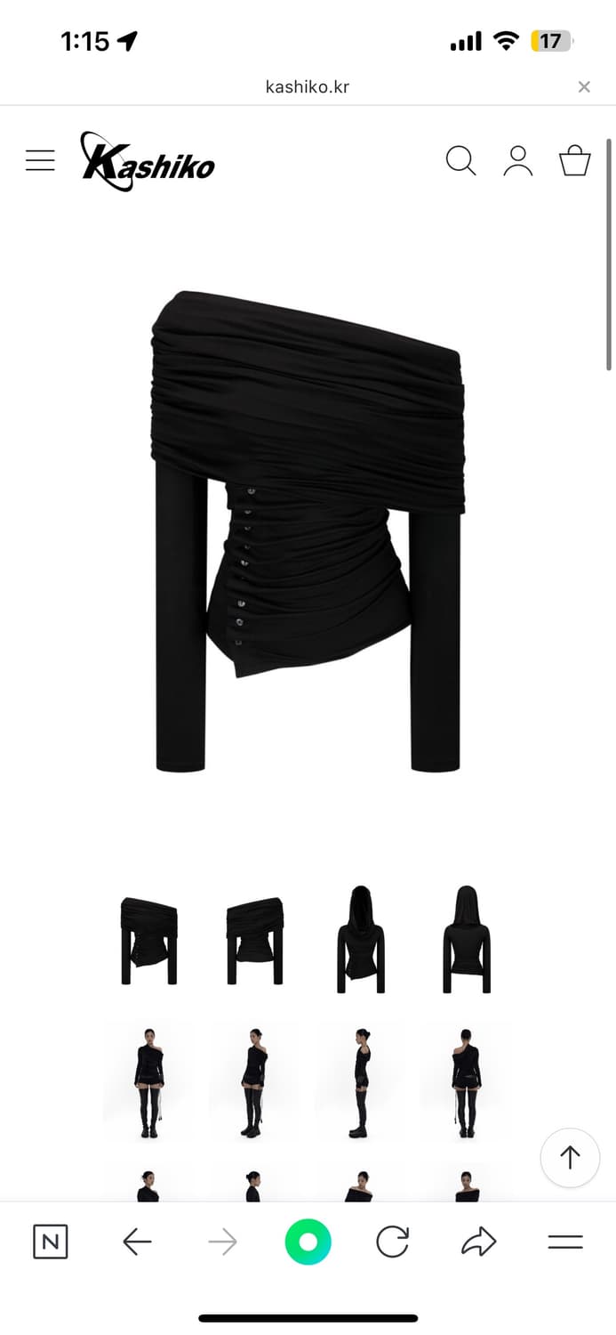 카시코 버튼 롱슬리브  상품이미지1