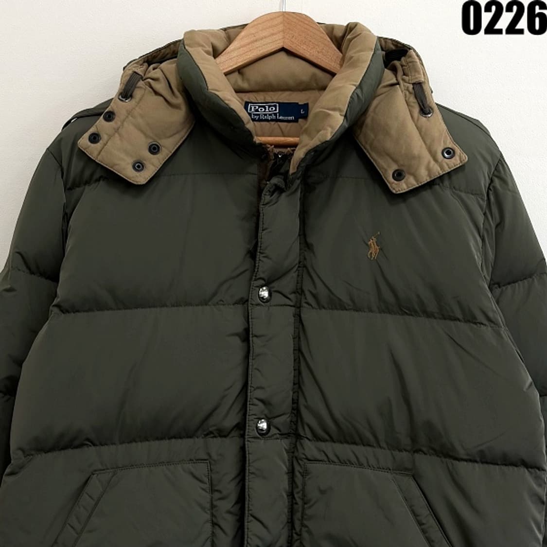 폴로 랄프로렌 후드 구스다운 패딩 자켓 L 0226 상품이미지2