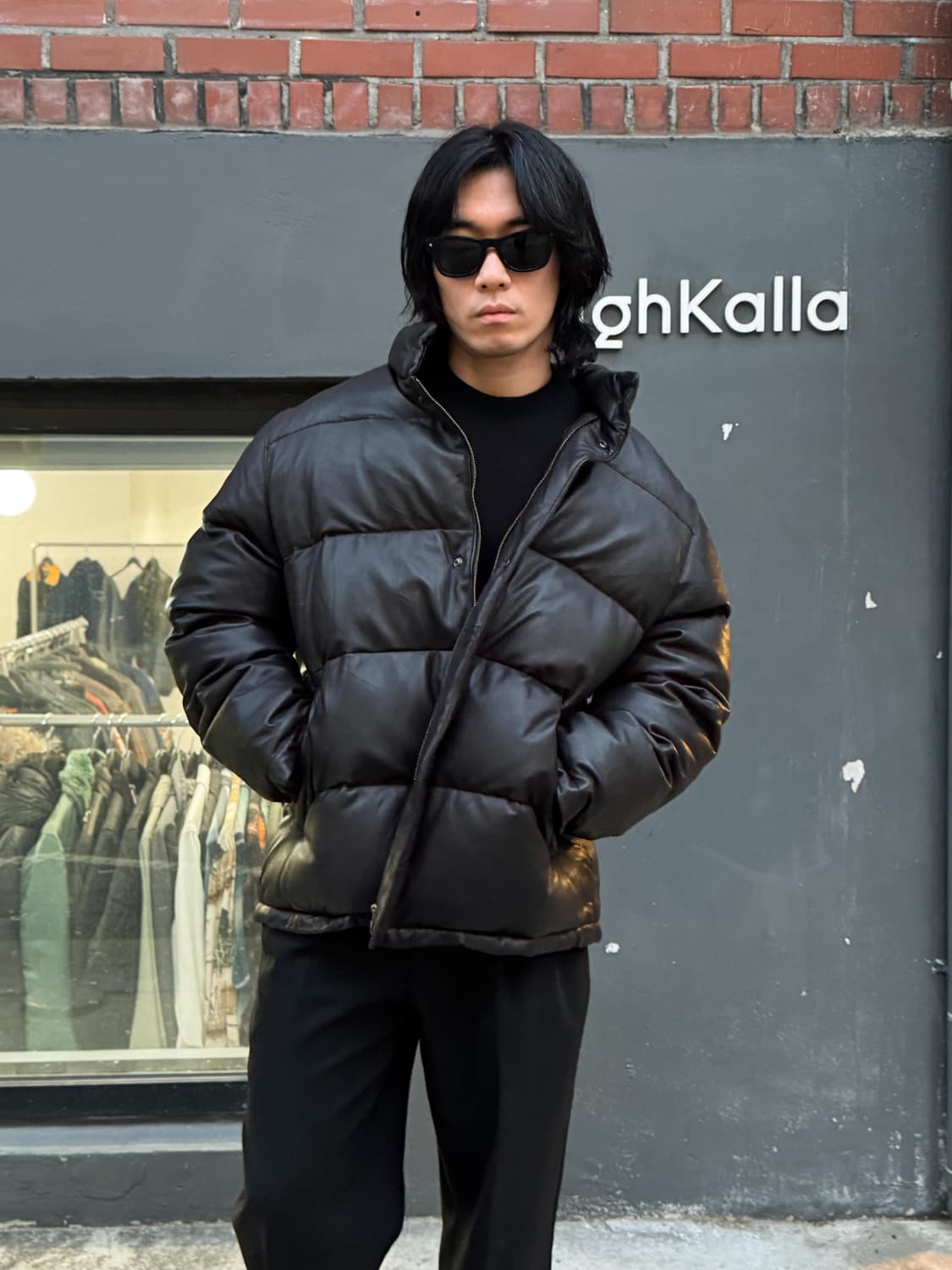 Wind Armor 레더 푸퍼 패딩 상품이미지2