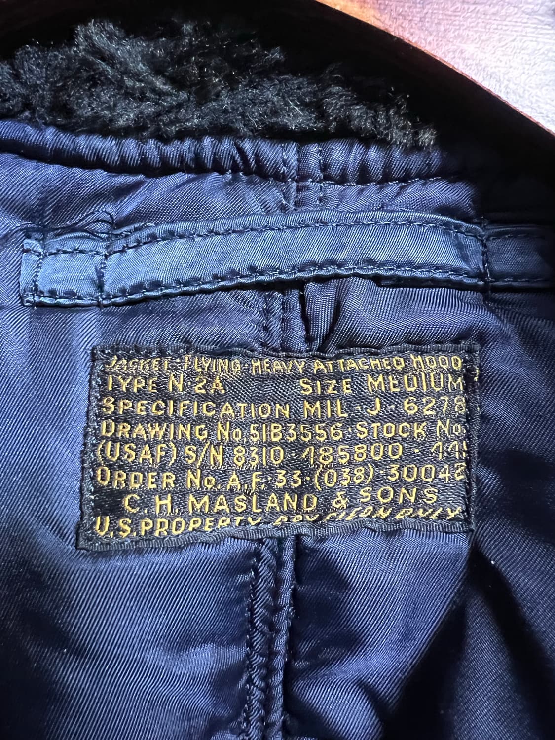 50's U.s Air Force N-2A 플라잉 자켓 상품이미지7