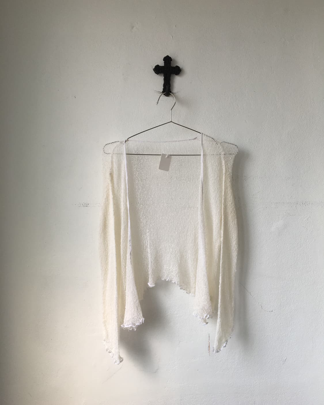 Net knit open cardigan 상품이미지1