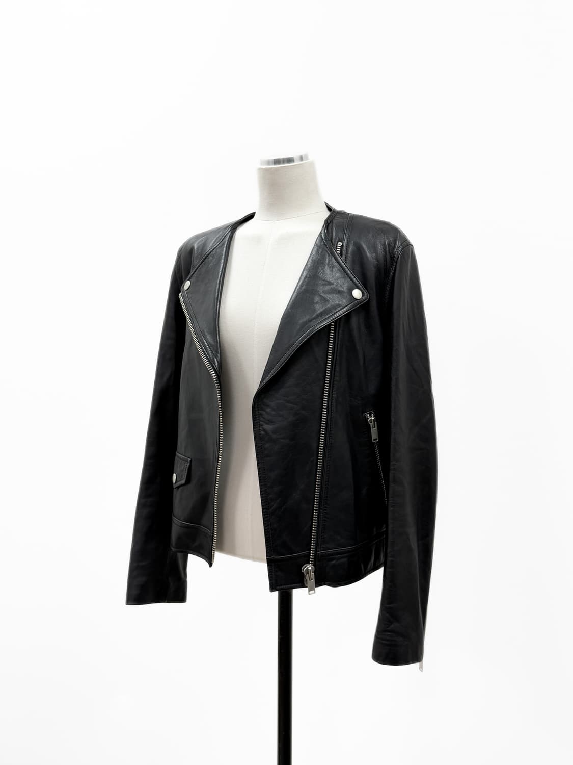 Beaker 램스킨 디테처블 카라 바이커 자켓 상품이미지3