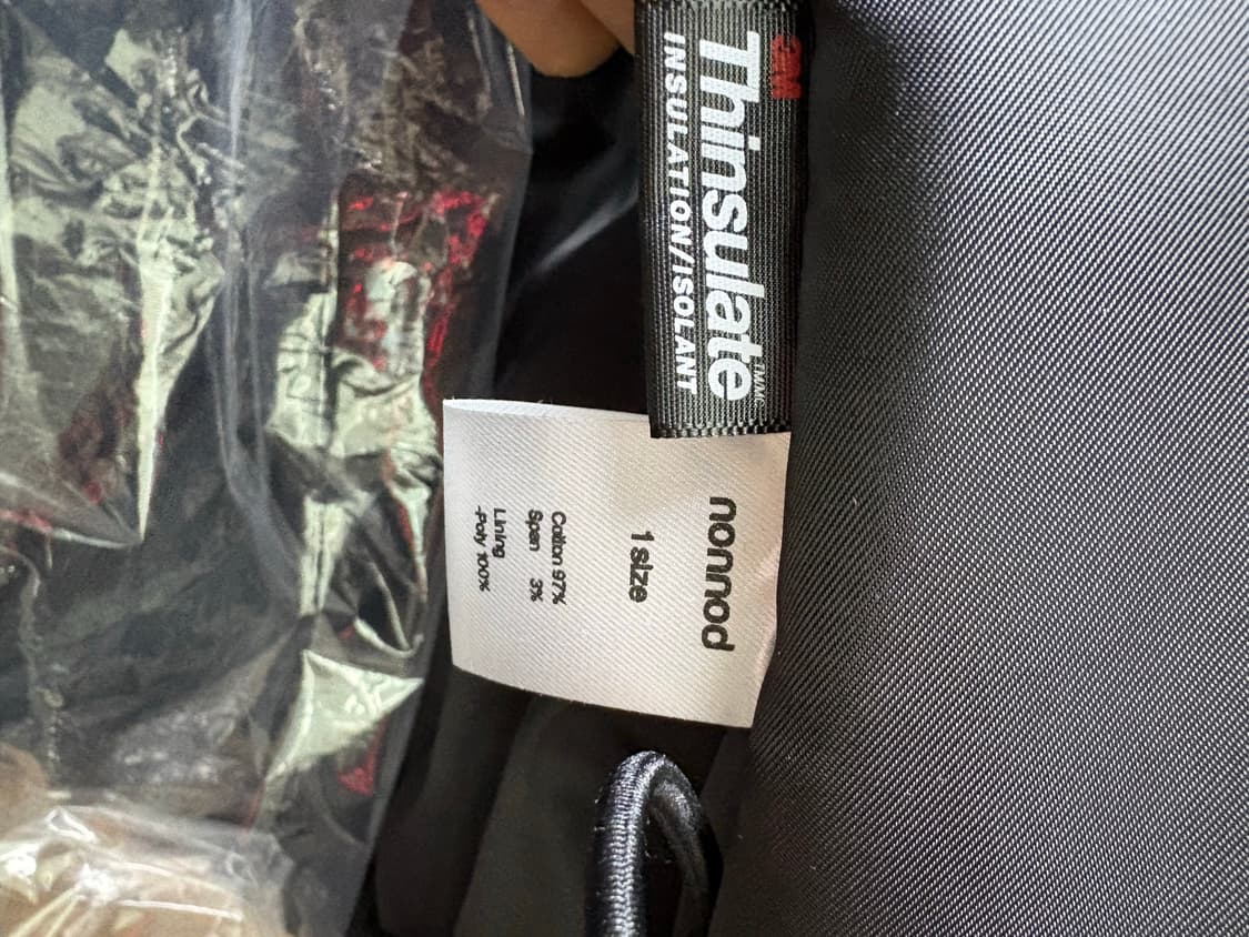 논노드 셔링 봄버 블랙 1사이즈 상품이미지2