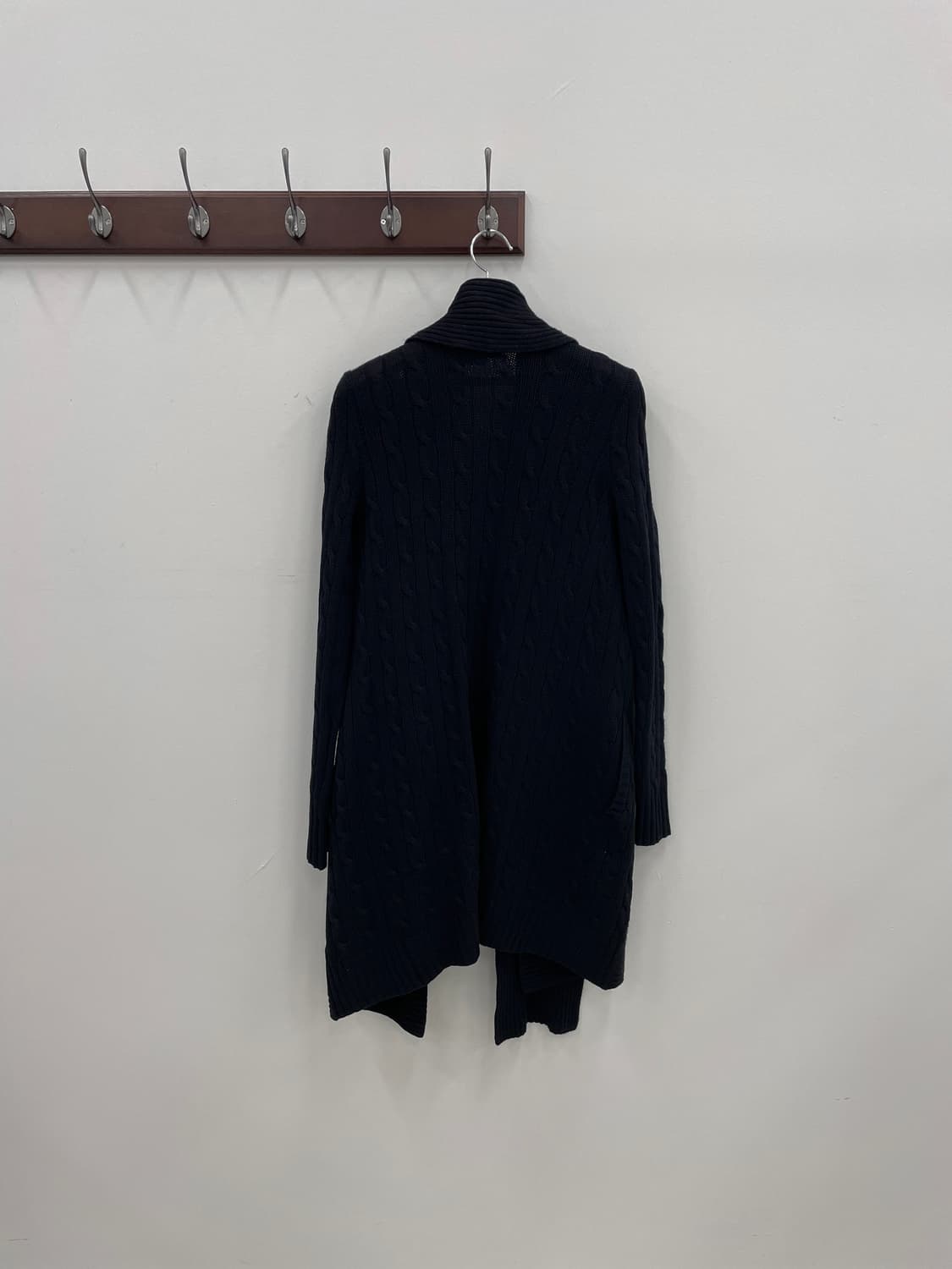 폴로 랄프로렌 캐시미어 혼방 오픈 숄 머플러 꽈베기 롱 가디건 상품이미지2