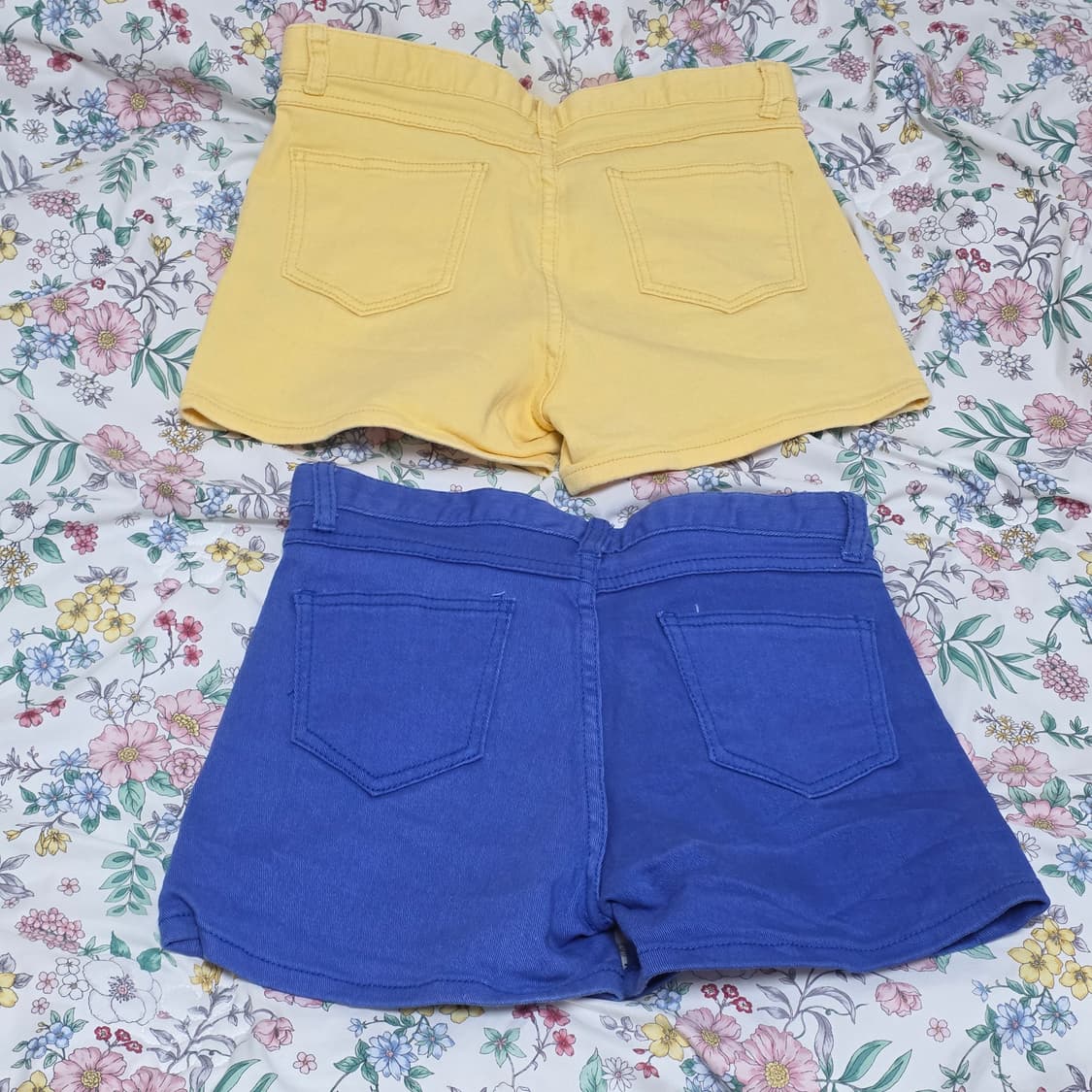 일괄 4000원)y2k 00s 옐로/블루 데님 너드걸 아메리칸 반바지 상품이미지2