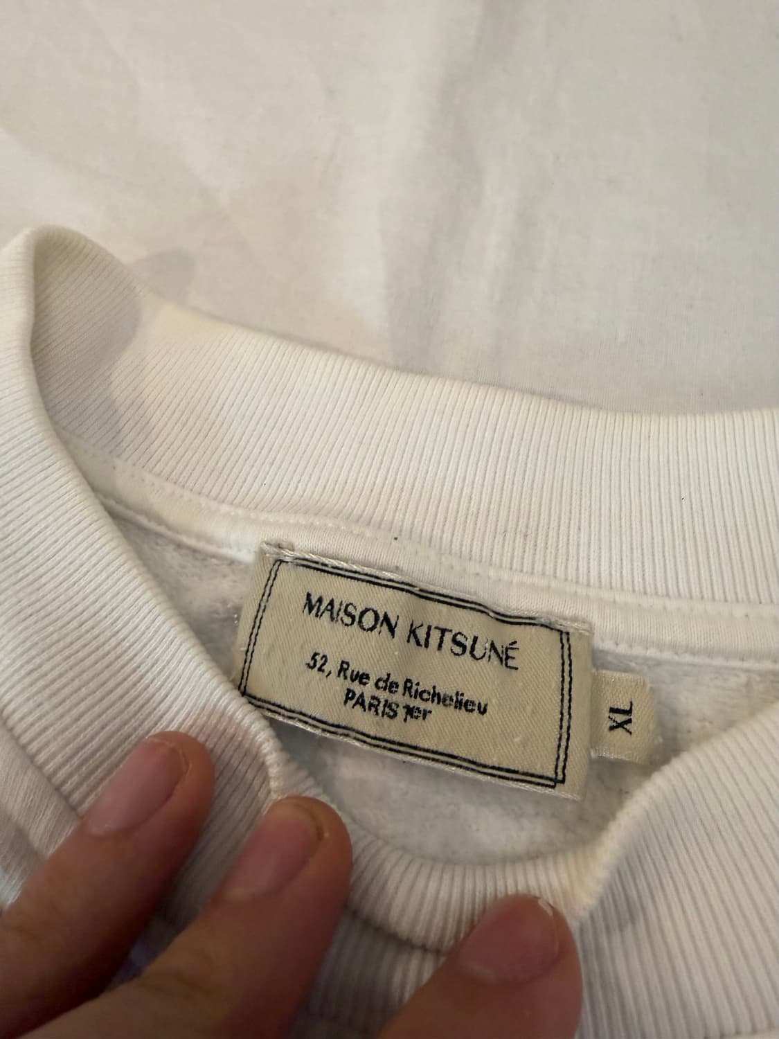 메종키츠네 18FW 드림 앰플리파이어 픽셀 맨투맨 스웨트셔츠 화이트 상품이미지4
