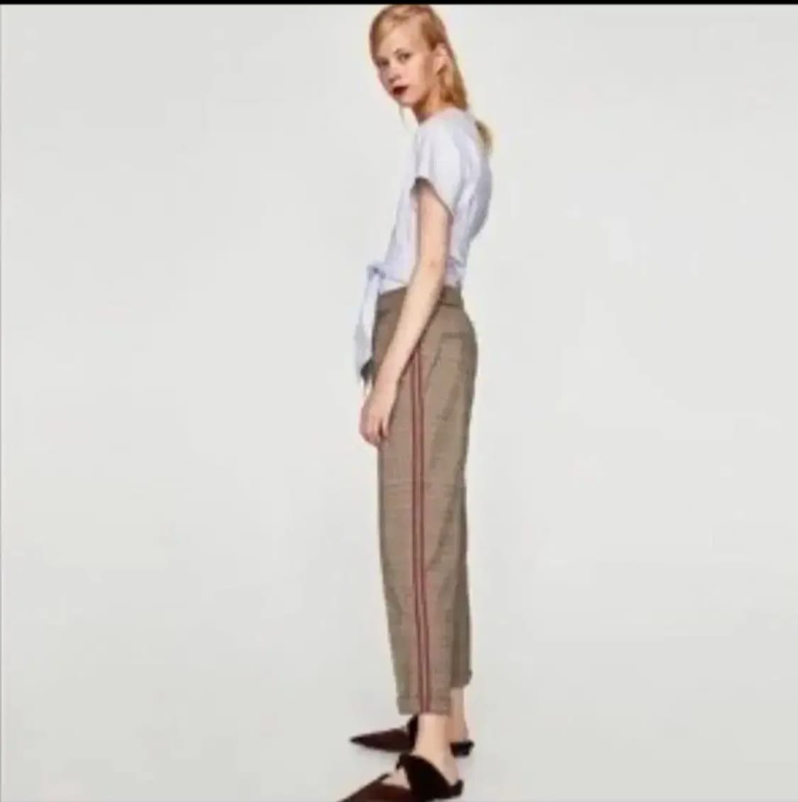 26) ZARA 자라 밴딩 체크팬츠 체크바지 슬랙스 상품이미지1