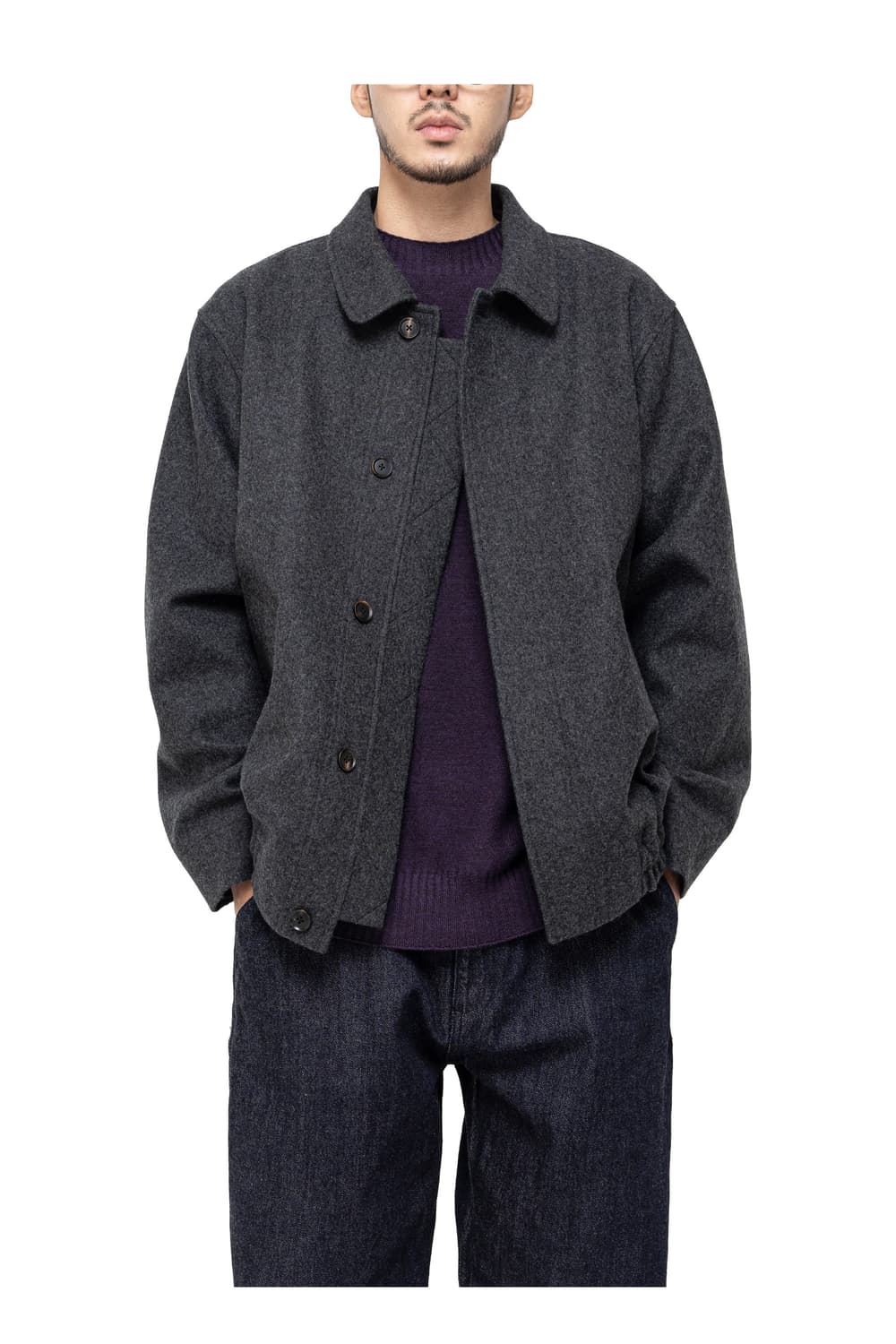 아워셀브스 멜튼 울 블루종 차콜 3사이즈 상품이미지7