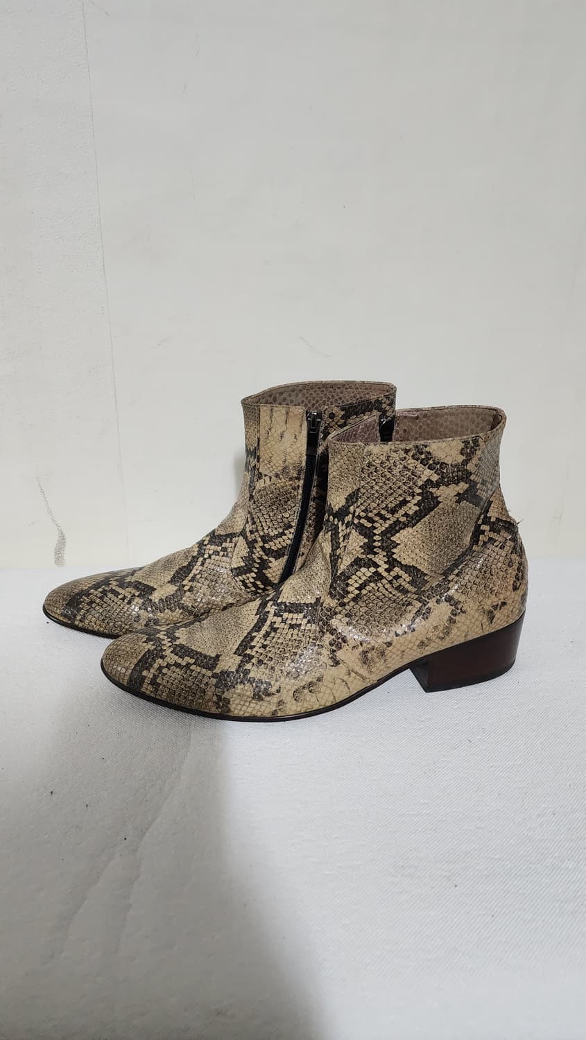 미라드 빈티지 수제화 파이톤 무늬 웨스턴 부츠 상품이미지2