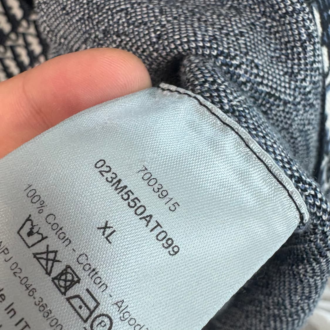 디올 오블리크 니트셔츠 xl 상품이미지3