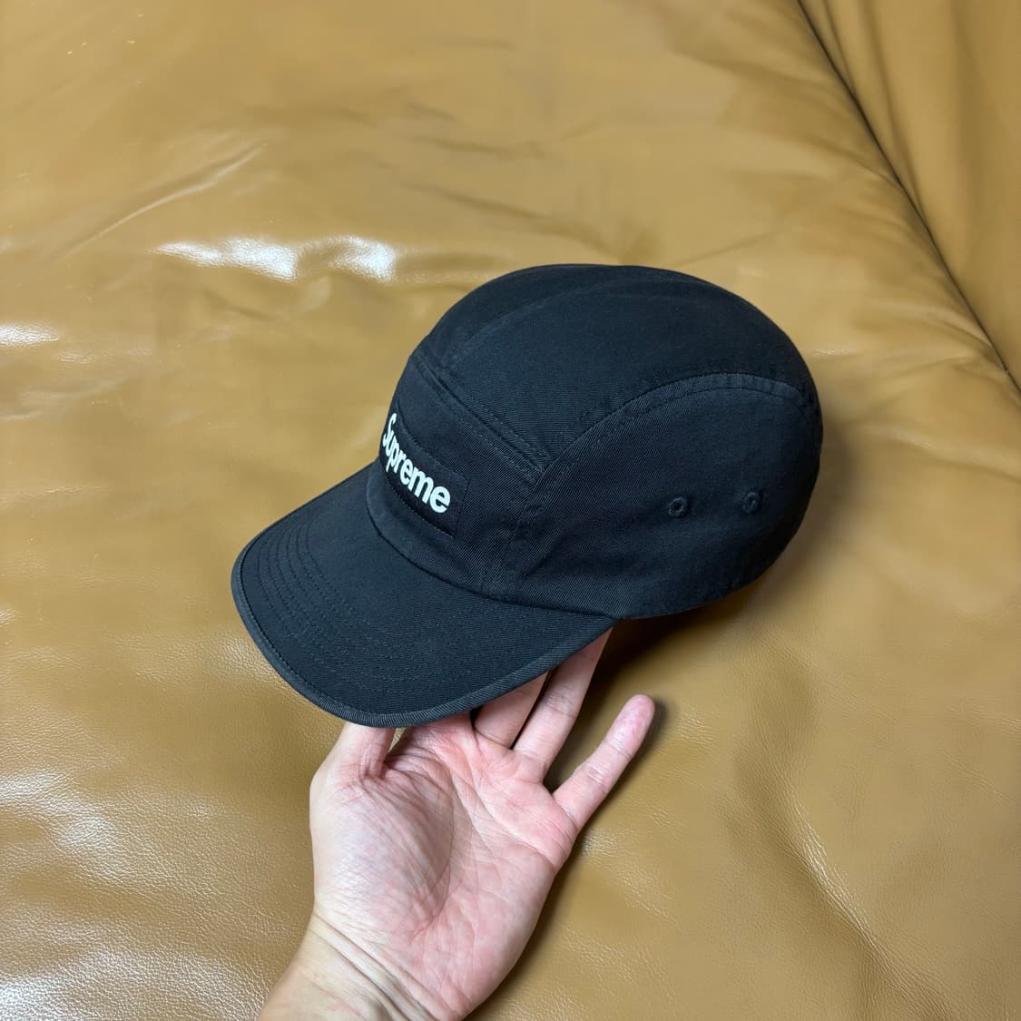 Supreme 슈프림 워시드 블랙 캠프캡 모자 (Washed Black) 상품이미지4