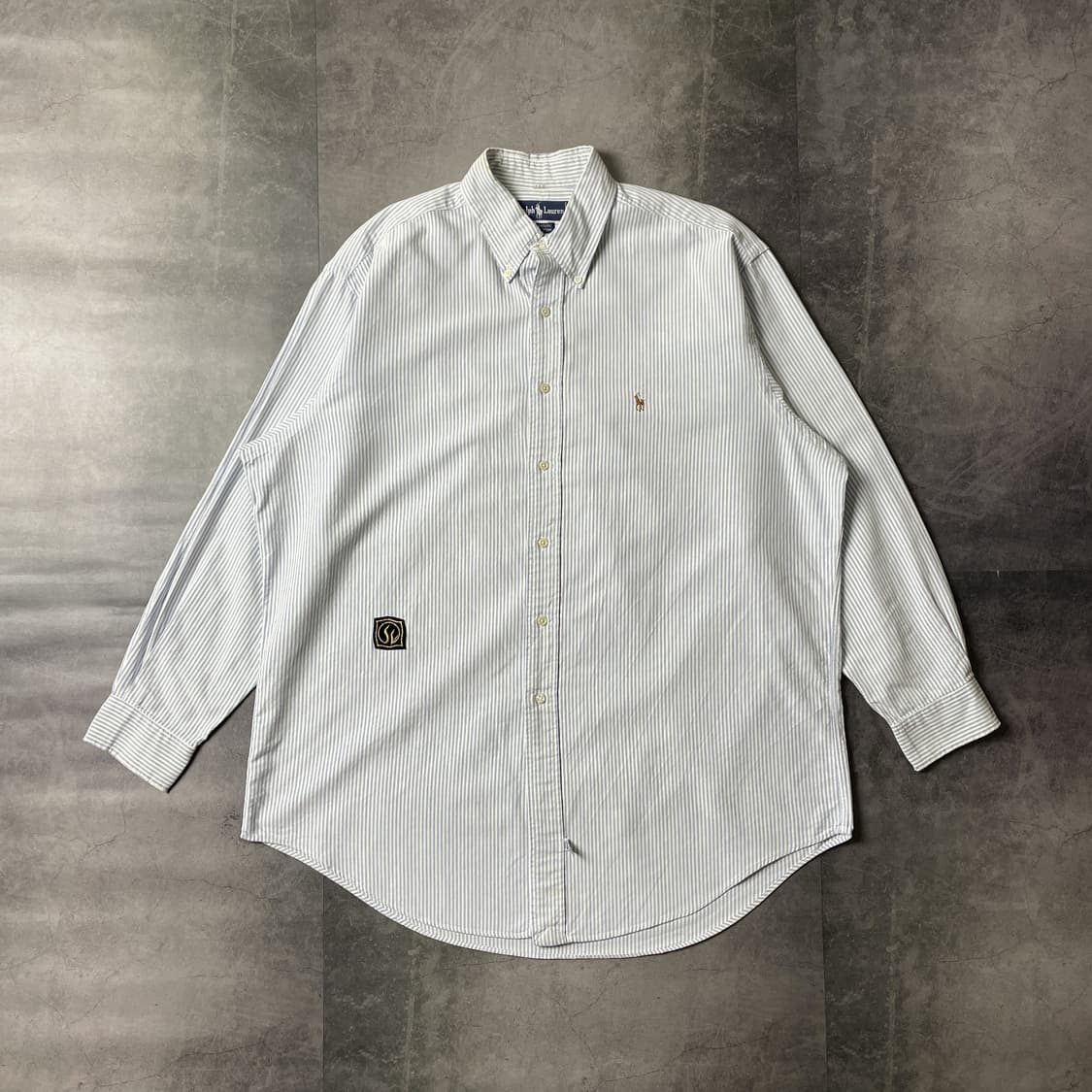 RALPH LAUREN 랄프로렌 빈티지 라이트블루 스트라이프 코튼셔츠 상품이미지1